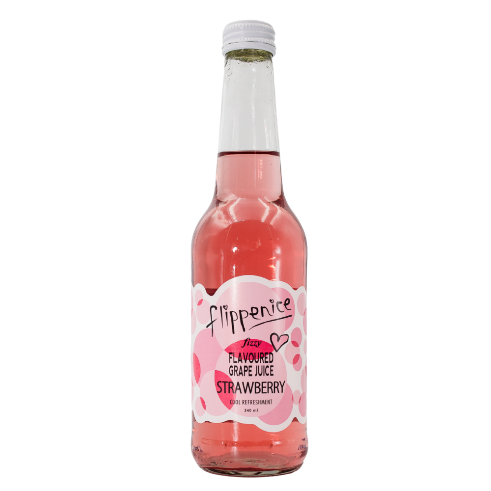 Flippenice Strawberry Flavoured Grape Juice 340ml x 12